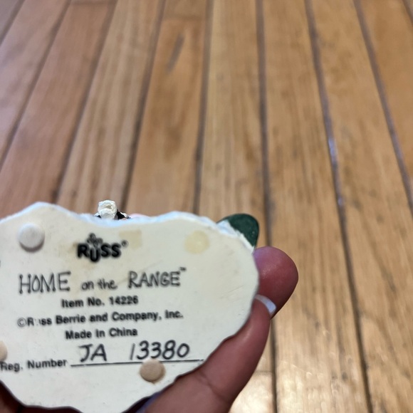 Cowboy Cow Figurine with Hat and Boots - Picture 3 of 5